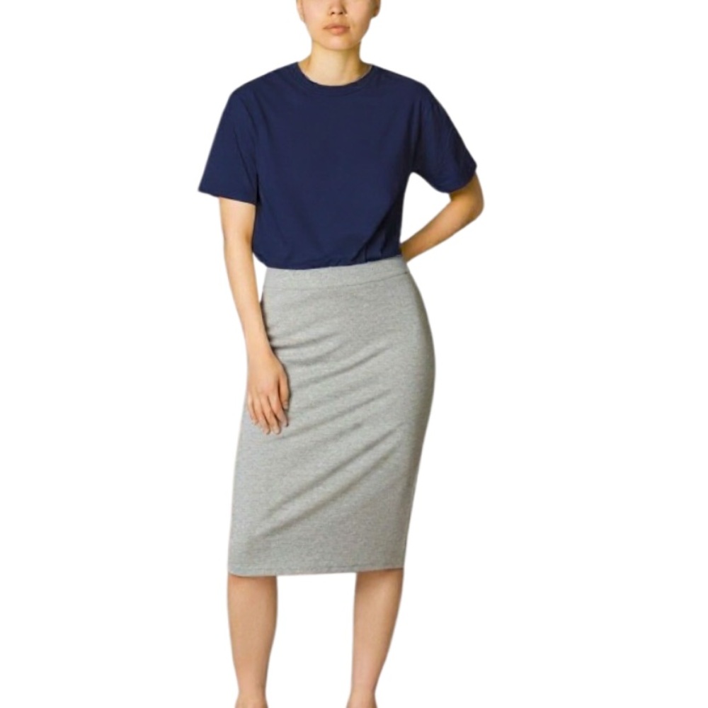 Ann Taylor Light Gray Pencil Skirt